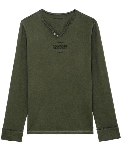 Zadig & Voltaire Henley-shirt Monastir - Grün