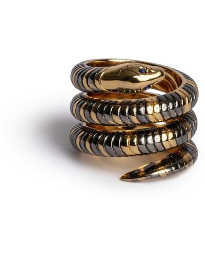 Zadig & Voltaire Anillo Double Snake - Metálico