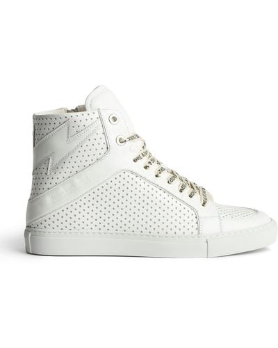 Zadig & Voltaire Sneakers ZV1747 High Flash - Blanc