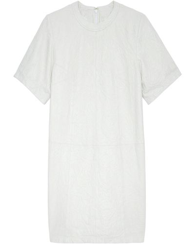 Zadig & Voltaire Robe riddy cuir froissé - Blanc