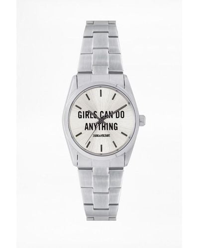 Zadig & Voltaire Montre timeless girls can do anything zvt101 - Gris