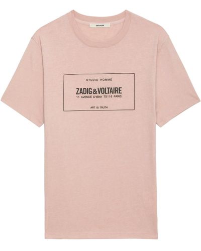 Zadig & Voltaire Camiseta Ted Escudo - Rosa
