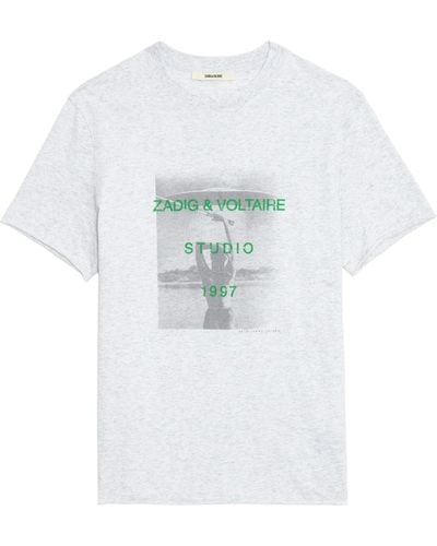 Zadig & Voltaire T-shirt Ted Fotoprint - Weiß