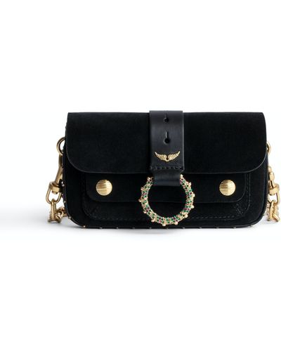 Zadig & Voltaire Kate Suede Wallet Bag - Black