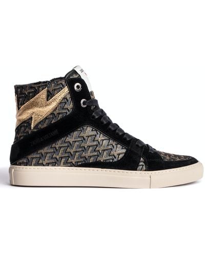 Zadig & Voltaire Sneaker Zv1747 High Flash Metal - Schwarz