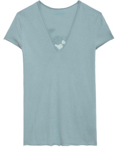 Zadig & Voltaire Story Fishnet T-shirt - Blue