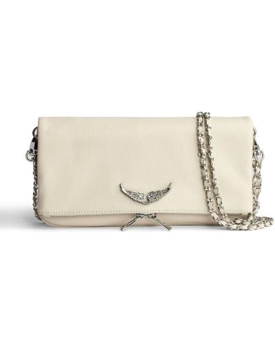 Zadig & Voltaire Rock Swing Your Wings Clutch - Natural