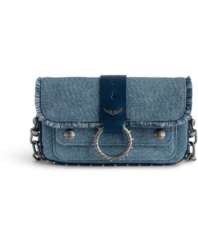 Zadig & Voltaire Kate Wallet Denim Bag - Blue