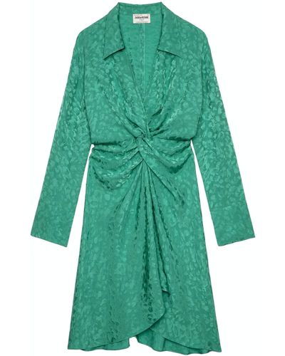 Zadig & Voltaire Rozo Silk Dress - Green
