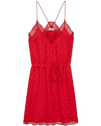 Zadig & Voltaire Ristyz Silk Jacquard Dress - Red