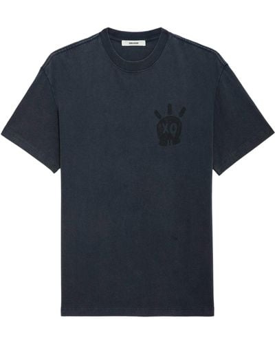 Zadig & Voltaire T-shirt Teddy Skull - Blau