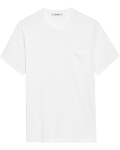 Zadig & Voltaire T-Shirt Stockholm Geflammt - Weiß