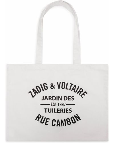 Zadig & Voltaire Sac en toile Cambon - Blanc