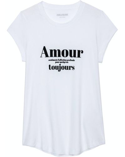 Zadig & Voltaire T-shirt Skinny Amour Toujours - Blanc