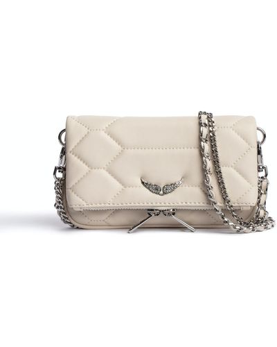 Zadig & Voltaire Rock Nano Quilted Clutch - Natural