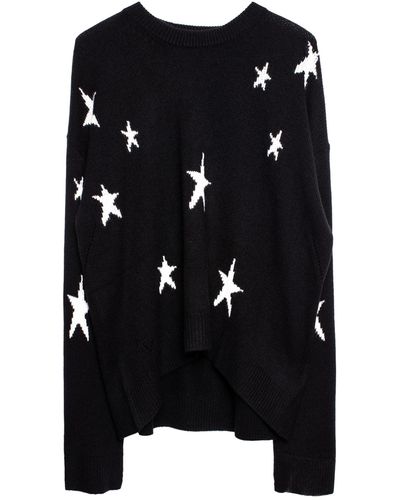 Zadig & Voltaire Markus Star-embellished Cashmere Jumper - Black