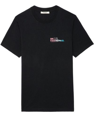 Zadig & Voltaire T-shirt Ted à imprimé photographique - Noir