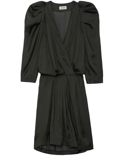 Zadig & Voltaire Vestido De Satén Ruz - Negro