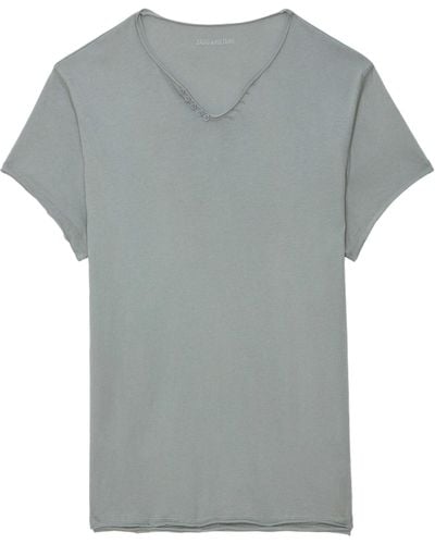 Zadig & Voltaire Henley-shirt Monastir Pfeil - Grau