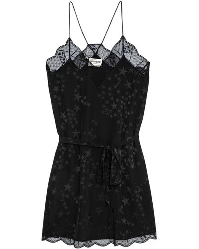 Zadig & Voltaire Robe ristyz stars soie - Noir