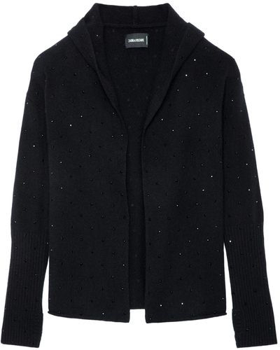 Zadig & Voltaire Cardigan cosany strass 100% cachemire - Noir