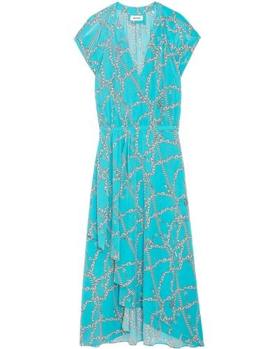 Zadig & Voltaire Randall Silk Dress - Blue