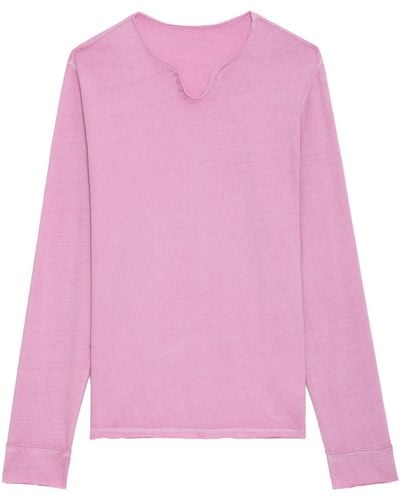 Zadig & Voltaire Monastir Henley T-shirt - Pink
