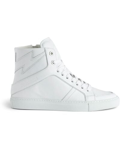 Zadig & Voltaire High Flash Leather High-top Trainers - White