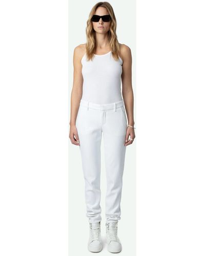 Zadig & Voltaire Prune Sequin Trousers - White