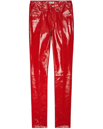 Zadig & Voltaire Pantalon peko vinyle - Rouge