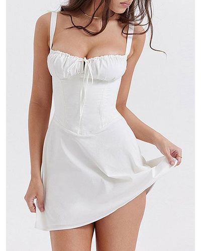 Ballet Tie Corset Cami Strap Mini Dress