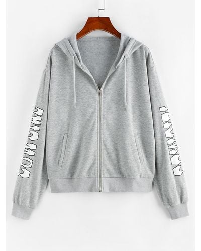 Gray Graphic Hoodies for Women - Up to 76% off | Lyst
