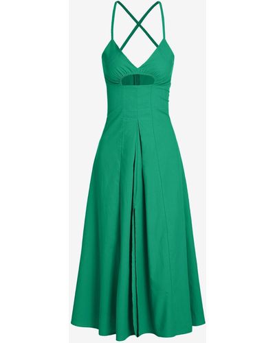 Zaful Fashion 's maxi vestido de tirante fino con abertura alta - Verde