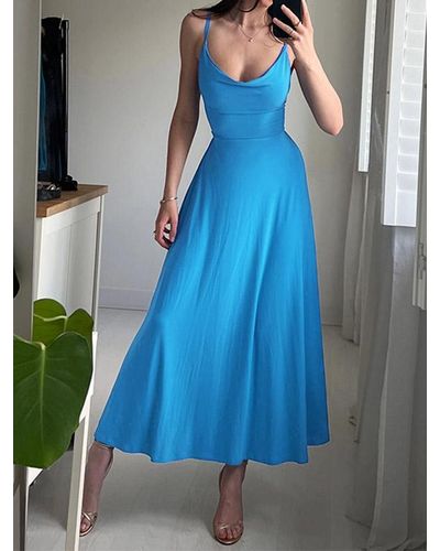 Blue Casual Dresses for Women - Up to 80% off | Lyst