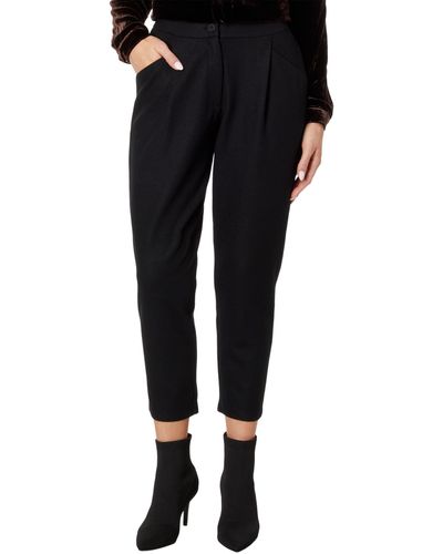 Eileen Fisher Petite Tapered Ankle Pants - Black