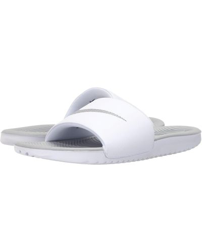 Nike Kawa Slide (white/metallic Silver) Women's Sandals