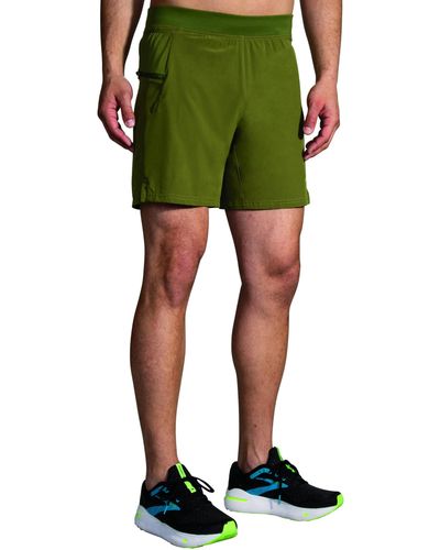 Brooks Sherpa 7 2-in-1 Shorts - Green