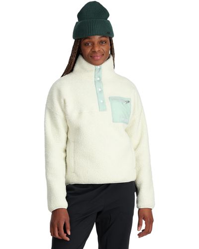 Spyder Cloud Fleece Snap Pullover - White