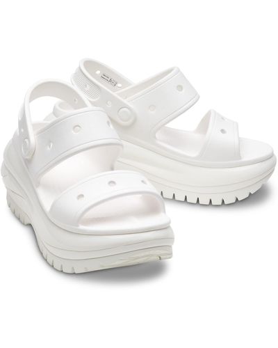 Crocs™ Classic Mega Crush Platform Sandals Wedge - White