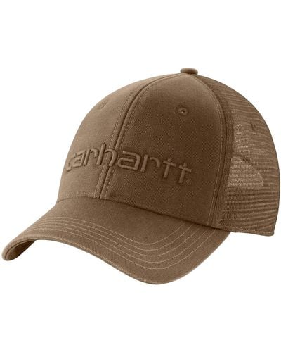 Carhartt Canvas Mesh-back Logo Cap - Brown