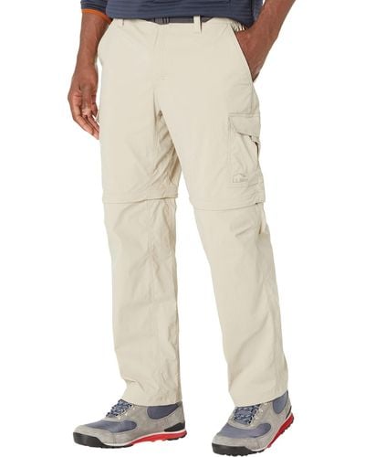 L.L. Bean 32 Tropicwear Zip Off Pants - Natural