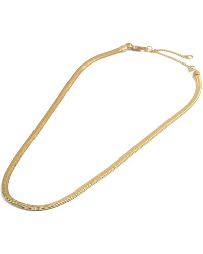 Madewell Herringbone Chain Necklace - Metallic