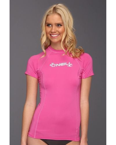 O'neill Sportswear Basic Skins S/s Crew - Pink
