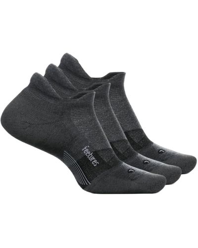 Feetures Merino 10 Cushion No Show Tab 3-pair Pack - Gray