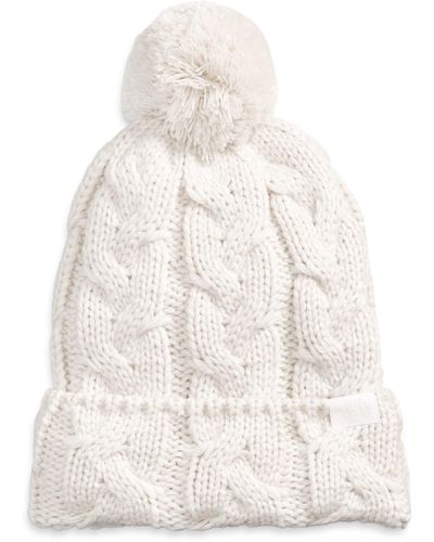 The North Face Cable Minna Pom Beanie - White