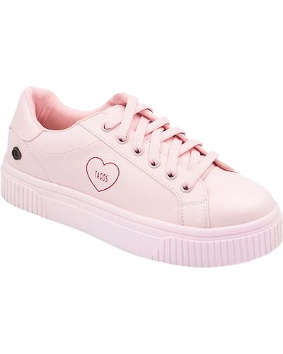 Loly In The Sky Ella Platform Sneakers - Pink