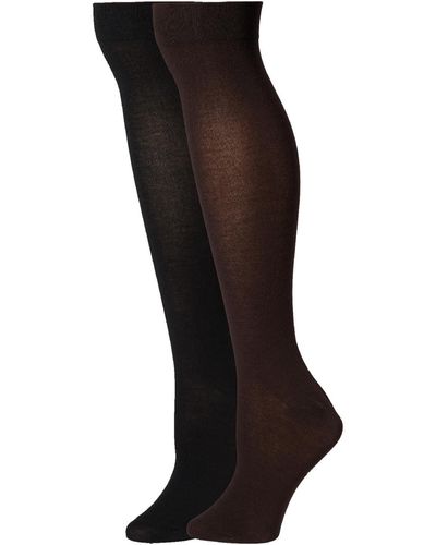 Hue Modal Knee Socks 2-pack - Black