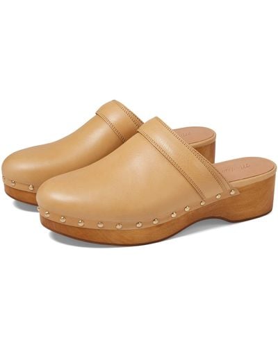 Madewell The Cecily Clog In Oiled Leather - Natural