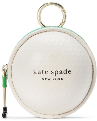 Kate Spade Tee Time Textured Leather Coin Purse - Natural