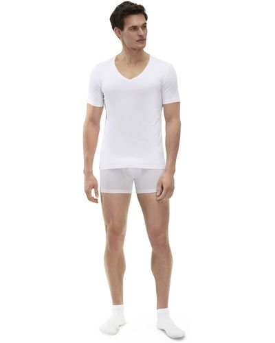 FALKE Daily Comfort V-neck T-shirt 2-pack - White